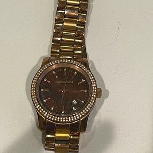 Michael Kors watch rose gold and brown